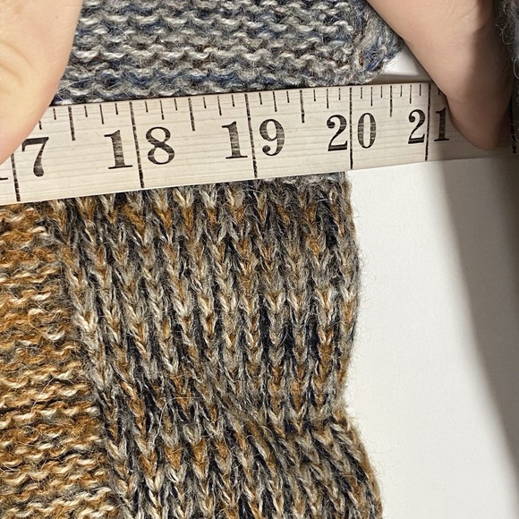 Vintage Fiume Sweater Womens 46 Gray Brown Wool Alpaca Colorblock Pullover Italy - Picture 15 of 16